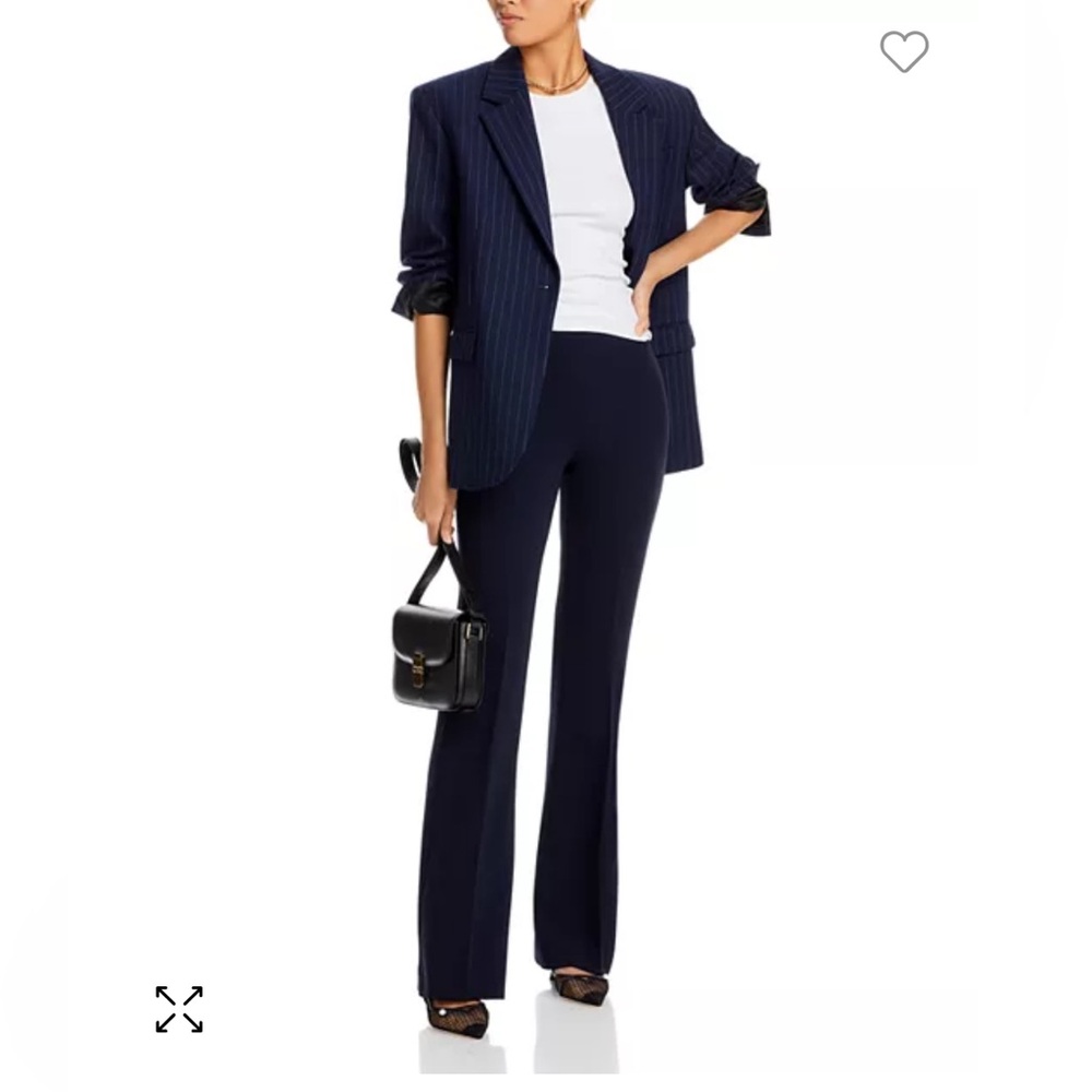 Theory Demitria Admiral Crepe Flared Pants in Navy